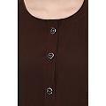 Umbrella abaya with frills- Coffee Brown